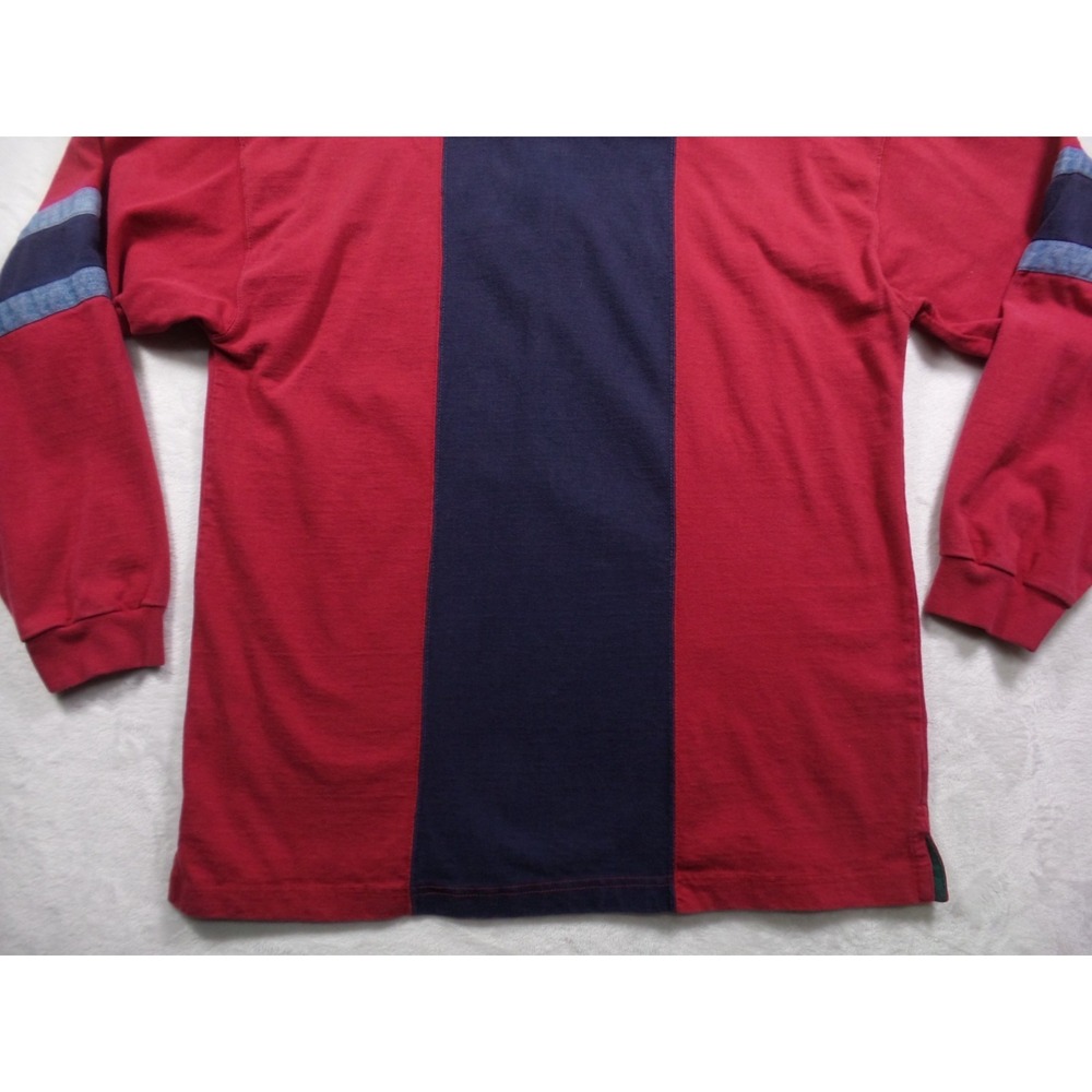 Vintage Robert Bruce Shirt Mens Size Large Red Colorblock Polo Long Sleeve - Picture 7 of 12